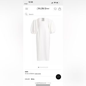 Self Portrait Bow - Embellished Off the Shoulder Dress - US Size 8